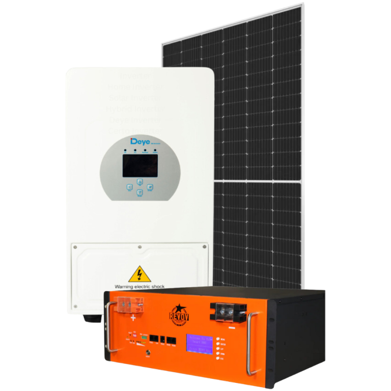 Sunsynk 8kw + 2 x 5.1 Revov Lithium-ion r100 + 12 x New 560W Energy Solar Panels